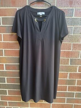 Dress | Michael Kors Shift | Black Gold Detail Large
